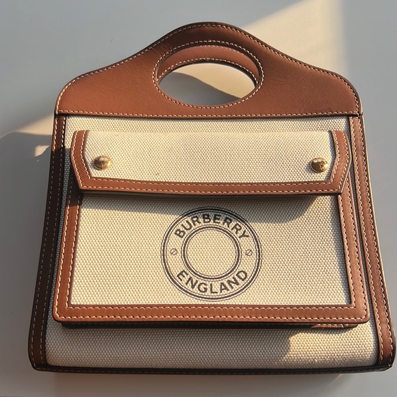 Burberry Bags Burberry Mini Logo Graphic Canvas And Leather Pocket